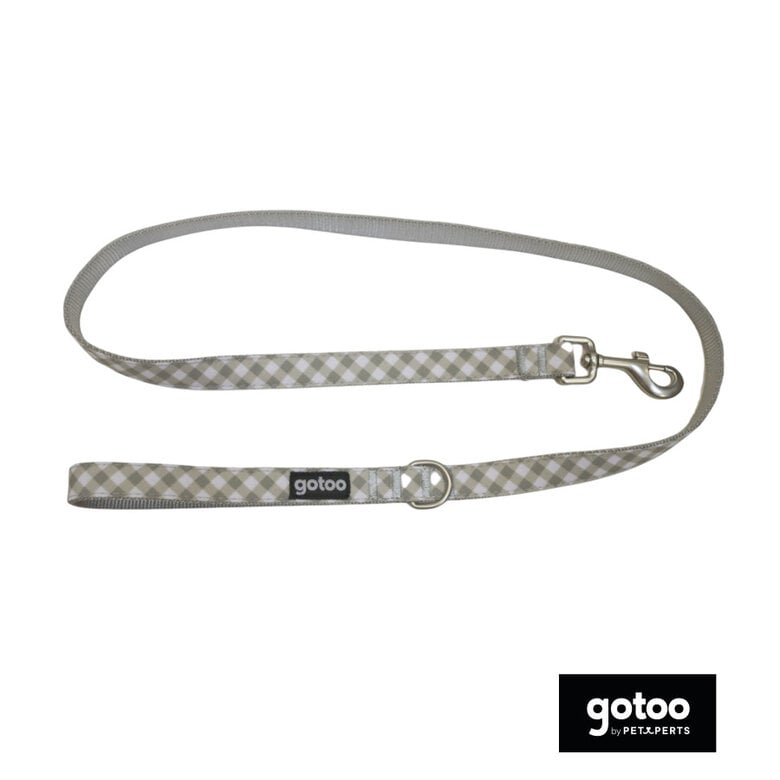 Gotoo Correa estampada cuadro vichy gris para perros,  Imagen numero 2 Gotoo Correa estampada cuadro vichy gris para perros, , large Imagen numero 2