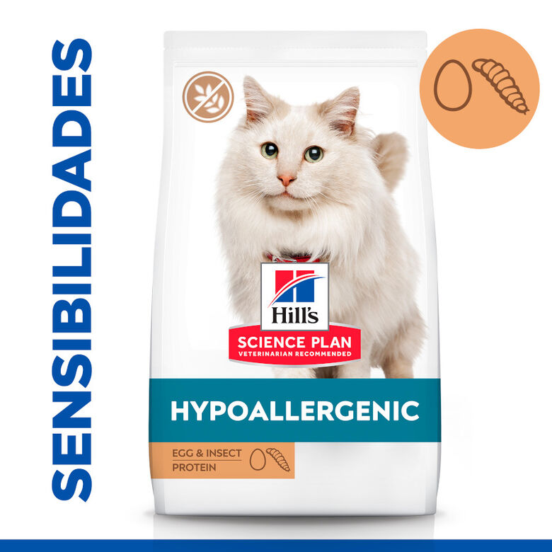 Hill&#039;s Science Plan Adult Hypoallergenic Huevo e Insecto pienso para gatos thumbnail