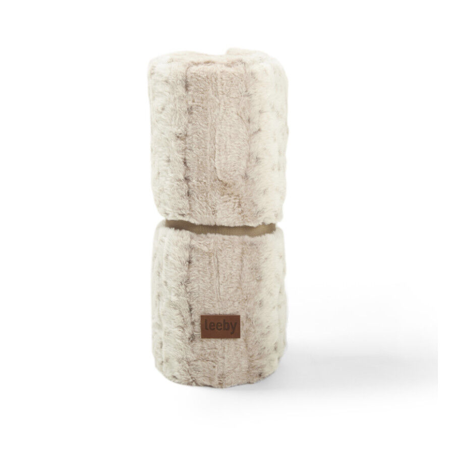 Leeby manta suave leopardo print para perros thumbnail