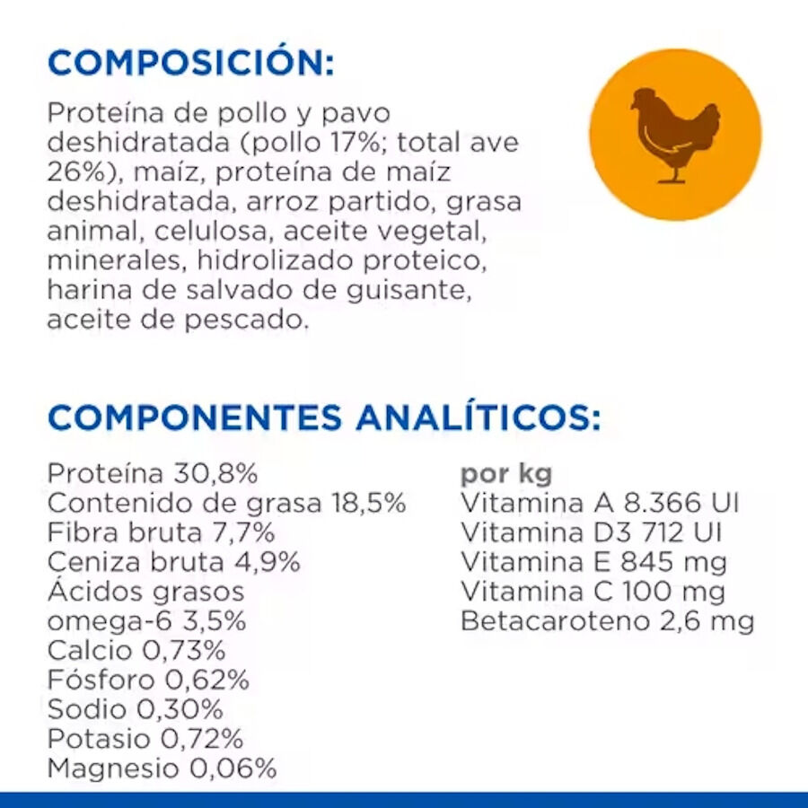 Hill&#039;s Science Plan Adult Hairball y Perfect Coat Pollo pienso para gatos thumbnail