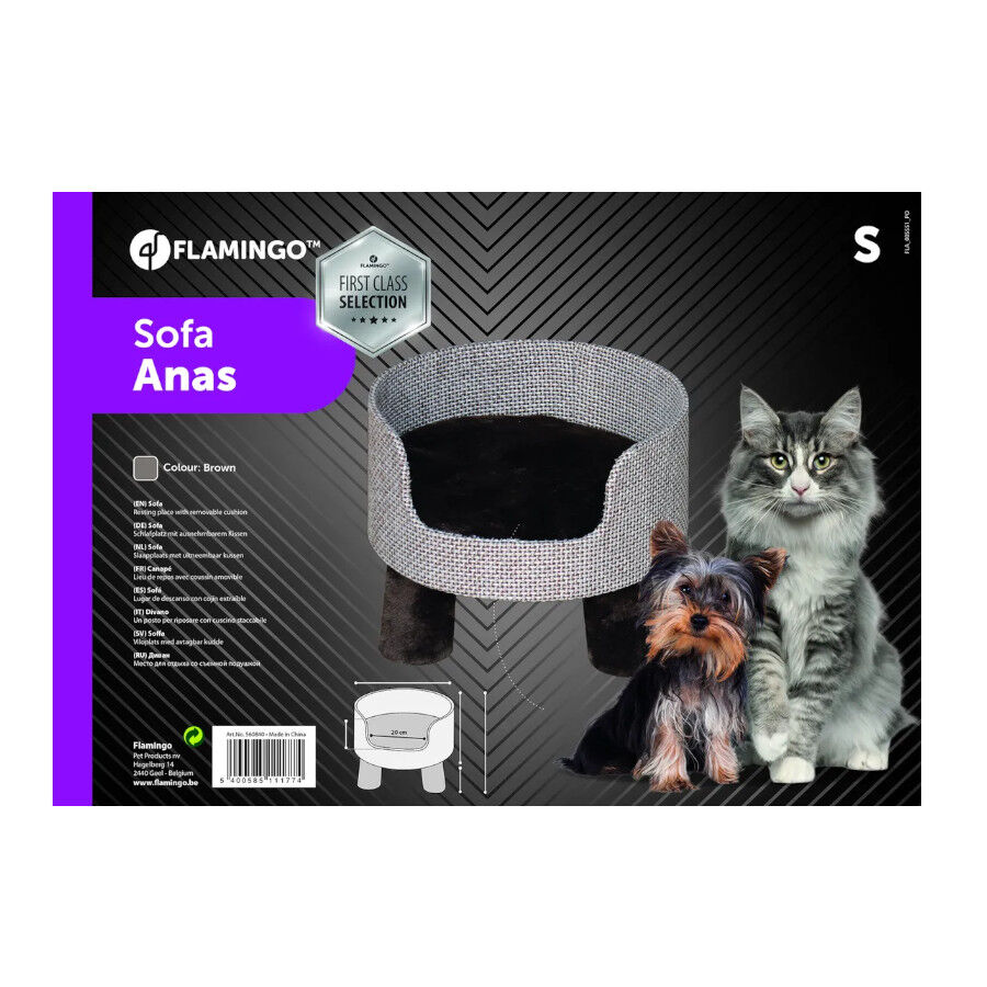 Flamingo Anas Sofá Marrón para perros y gatos thumbnail
