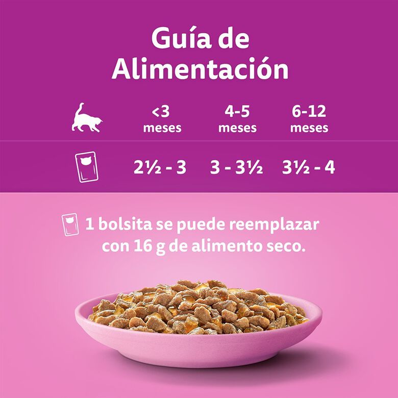 Whiskas Pure Delight Junior Selección Aves Gelatina en Bolsita para gatos thumbnail