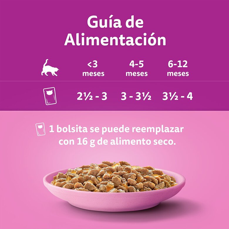4 sobres x 85 g Whiskas Pure Delight Junior Selección Aves Gelatina en Bolsita para gatos,  Imagen numero 4 4 sobres x 85 g Whiskas Pure Delight Junior Selección Aves Gelatina en Bolsita para gatos, , large Imagen numero 4