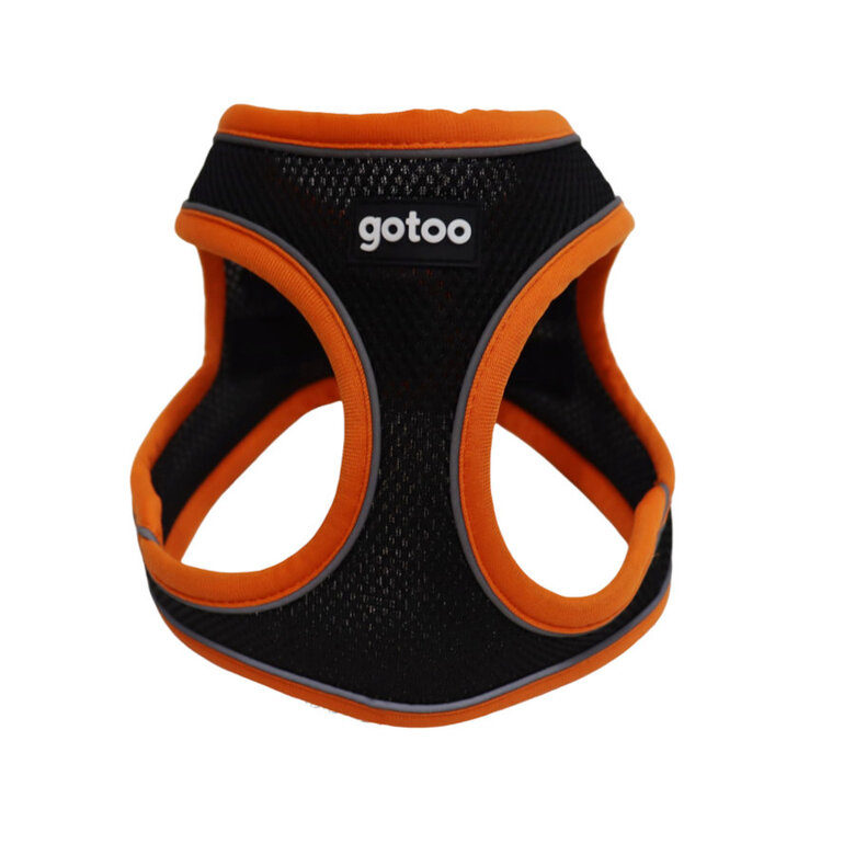 Gotoo Arnés ajustable de malla  naranja/negro para perros,  Imagen numero 1 Gotoo Arnés ajustable de malla  naranja/negro para perros, , large Imagen numero 1
