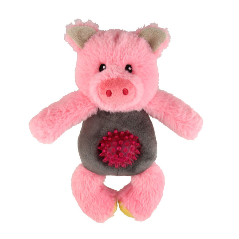 Tootoy! Puppy Multitexture Pink Pig Cuddler peluche para cachorros thumbnail