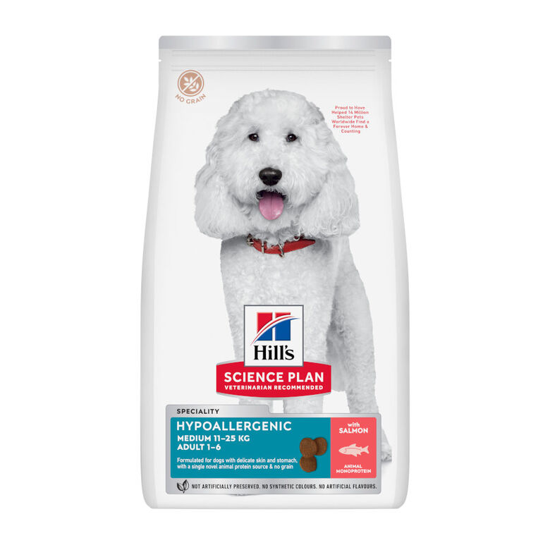 Hill&#039;s Science Plan Adult Medium Hypoallergenic Salmón pienso para perros thumbnail