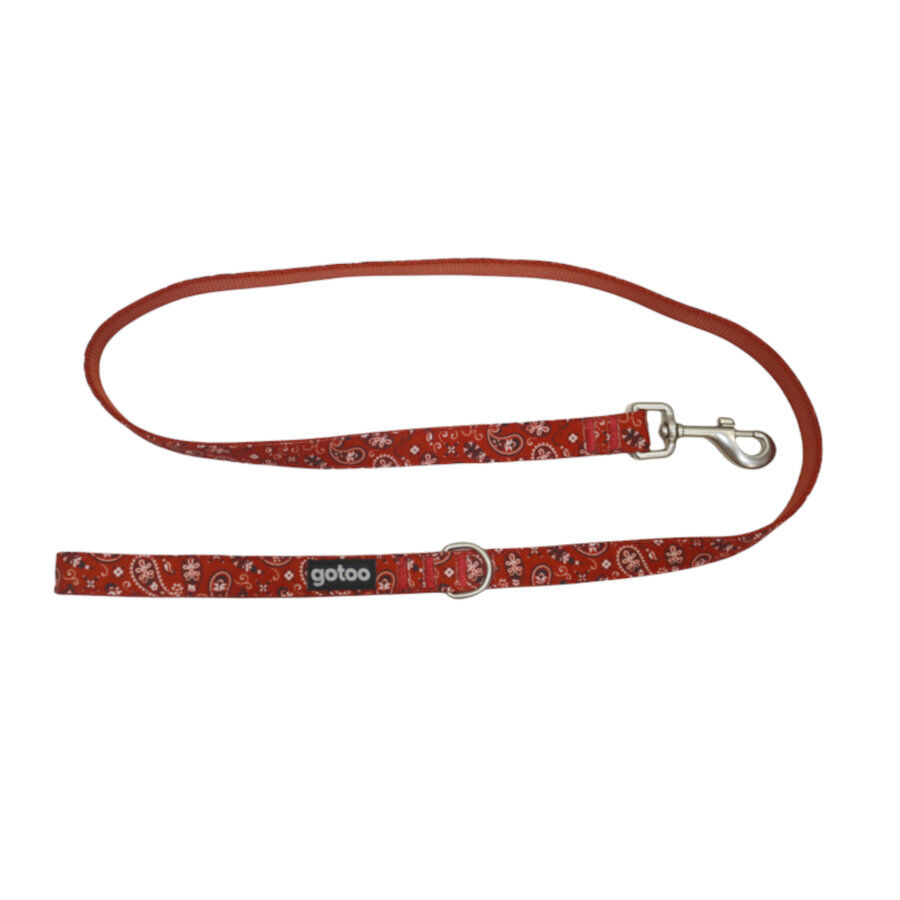 Gotoo Correa estampada cachemira rojo para perro, , large Imagen numero 1