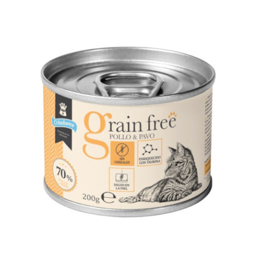 Celo Tormenta recomendar Criadores Adulto Grain Free Pollo y Pavo lata para gatos | Kiwoko