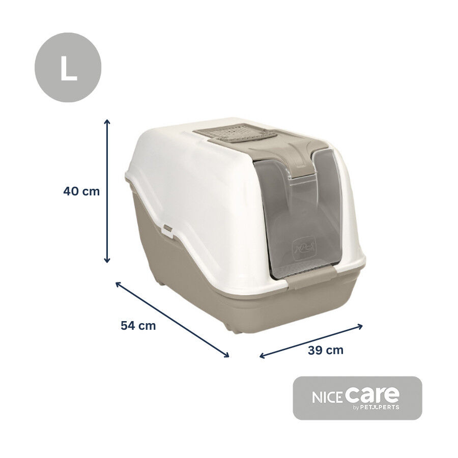 Nice Care Arenero Cerrado Netta Close Beige para gatos thumbnail
