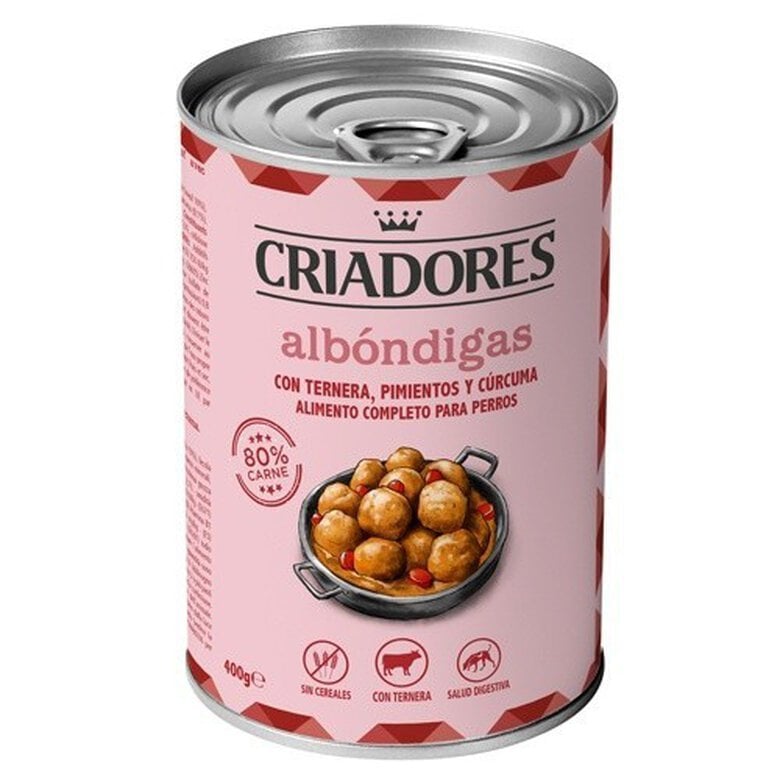 400 g Criadores Albóndigas Ternera lata para perros,  Imagen numero 1 400 g Criadores Albóndigas Ternera lata para perros, , large Imagen numero 1