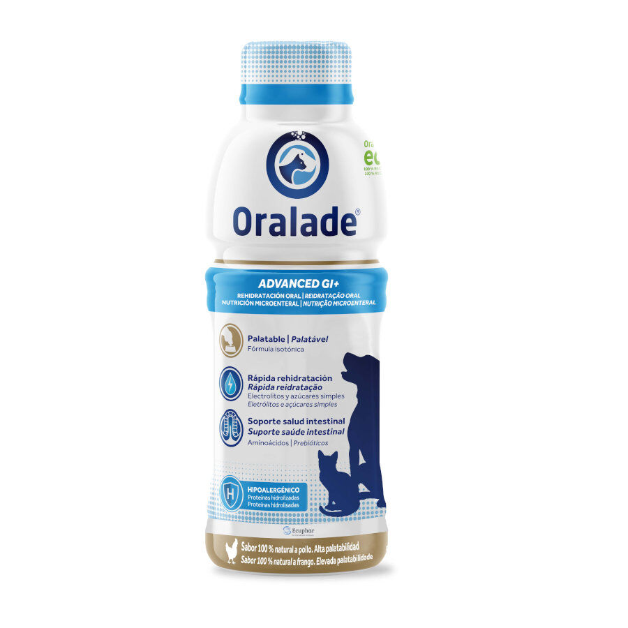 Ecuphar Oralade Advanced GI+ bebida isótonica para perros y gatos