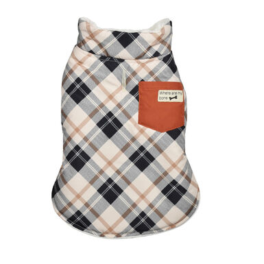 Outech Plaid Pocket Abrigo de cuadros para perros