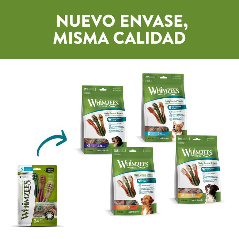 Whimzees Snacks Dentales para perros de razas medianas thumbnail