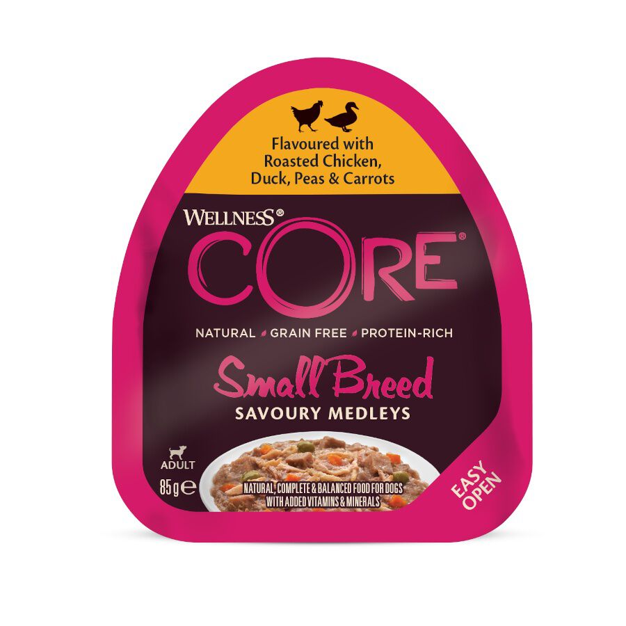 85 g Wellness Core Small Breed Grain Free Pollo y Pato tarrina para perros, , large Imagen numero 1