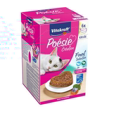 Vitakraft Poésie Pescado y carne tarrinas en gelatina para gatos 