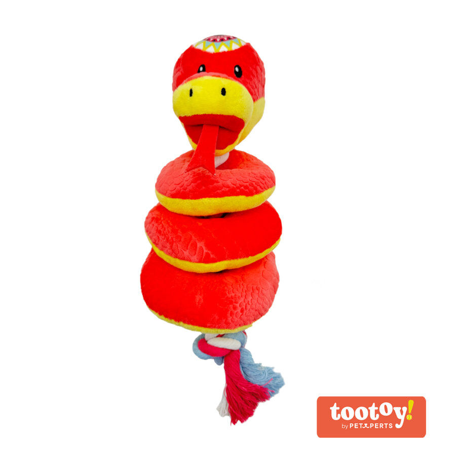 Tootoy! Comfort Ring Snake Cuddler peluche con cuerda para perros thumbnail