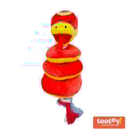 Tootoy! Comfort Ring Snake Cuddler peluche con cuerda para perros