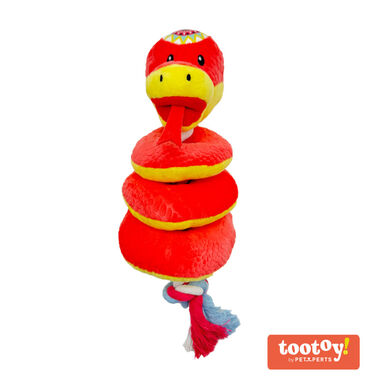 Tootoy! Comfort Ring Snake Cuddler peluche con cuerda para perros