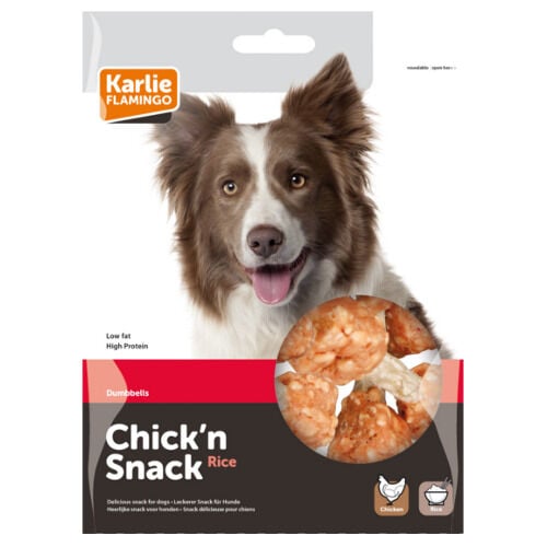 Flamingo Chick&rsquo;n Dumbbells chuches para perros Imagen numero 1