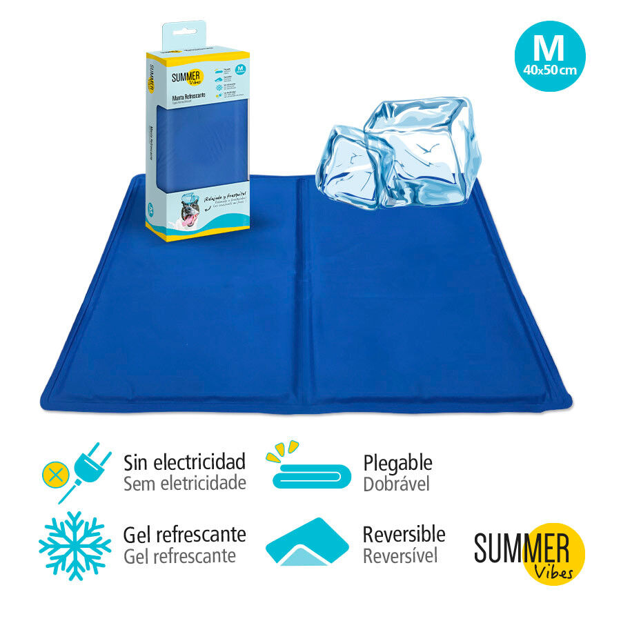 Summer Vibes Manta Refrescante Azul para perros, , large Imagen numero 3