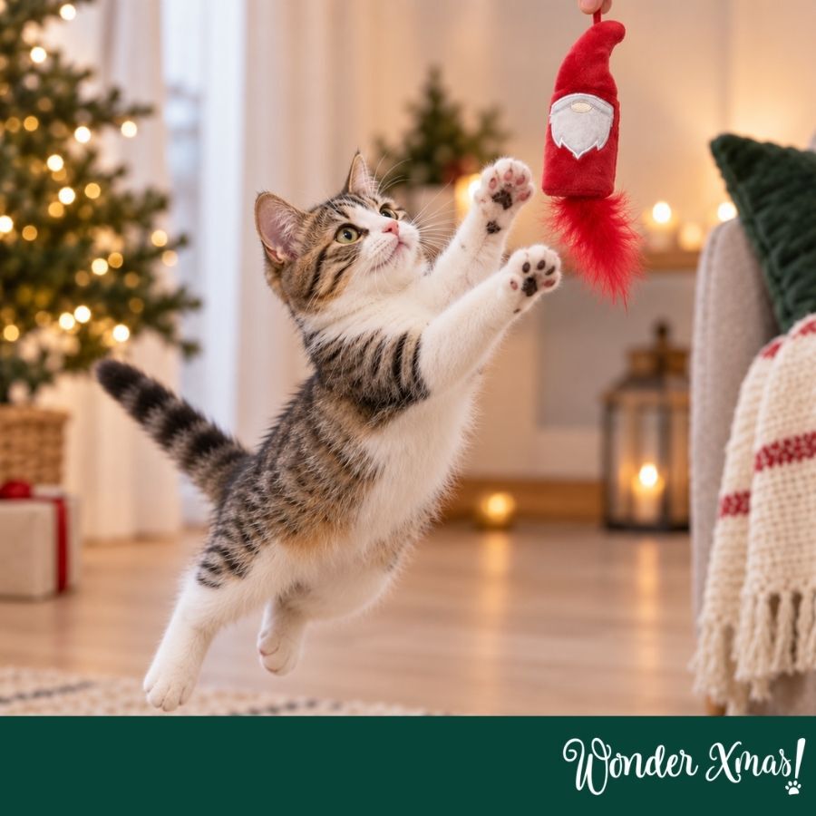 Wonder Christmas Teaser Pap&aacute; Noel Juguete para gatos, , large Imagen numero 2