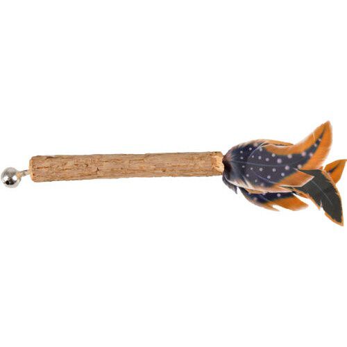 Flamingo stick con plumas y cascabel para gatos Imagen numero 1