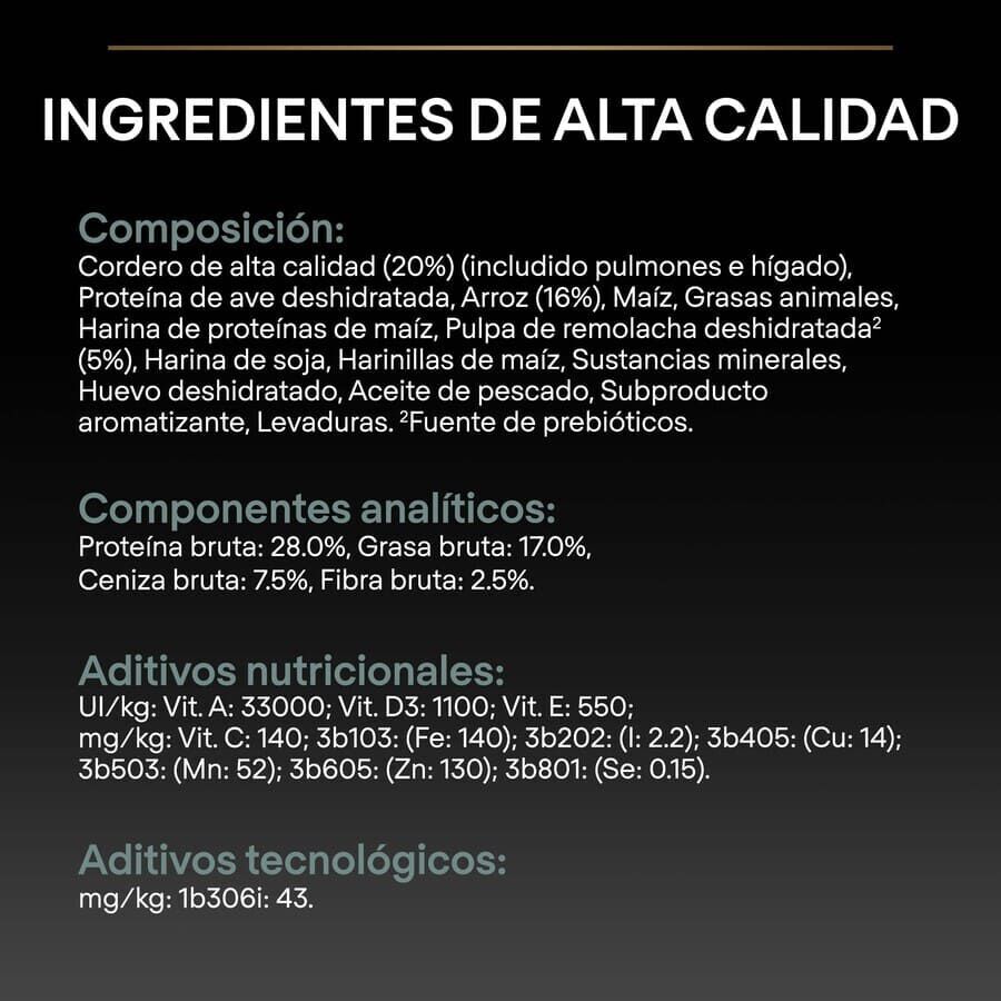 3 kg Pro Plan Adult Small y Mini Digesti&oacute;n Cordero pienso para perros, , large Imagen numero 4
