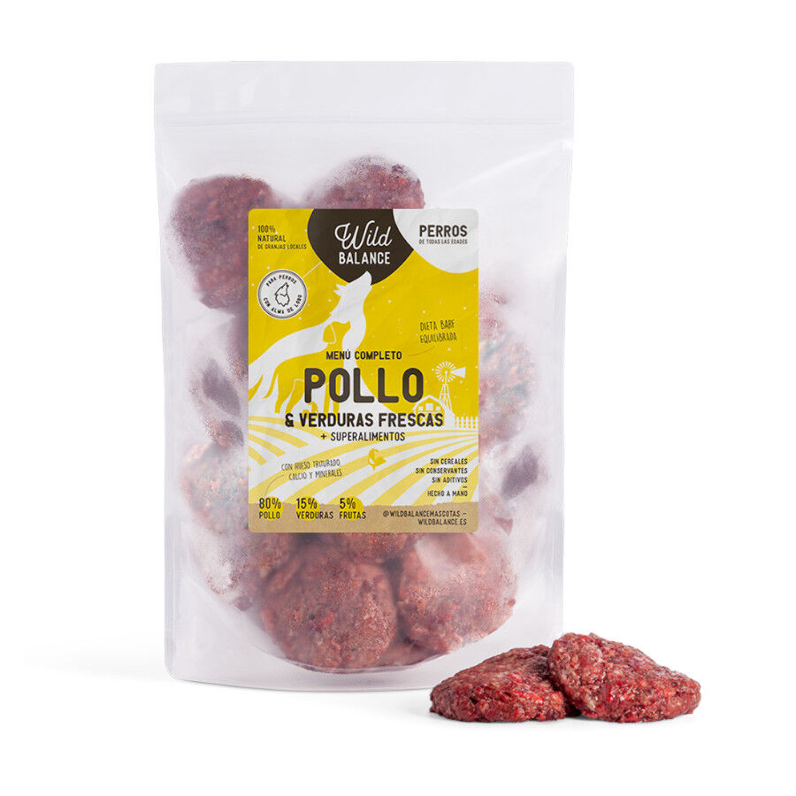 2.5 kg Wild Balance Men&uacute; Barf pollo y verduras comida congelada para perros, , large Imagen numero 1