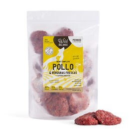 2.5 kg Wild Balance Menú Barf pollo y verduras comida congelada para perros, 