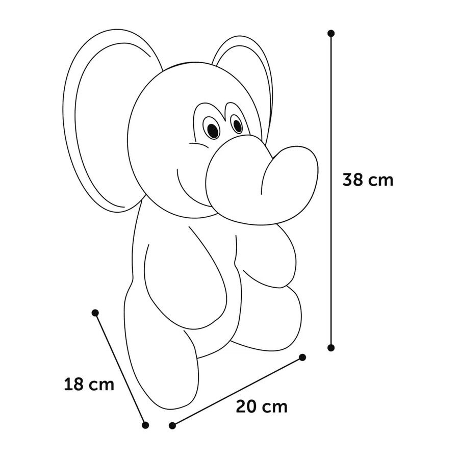 Flamingo Henny Elefante de Peluche Gris para perros thumbnail