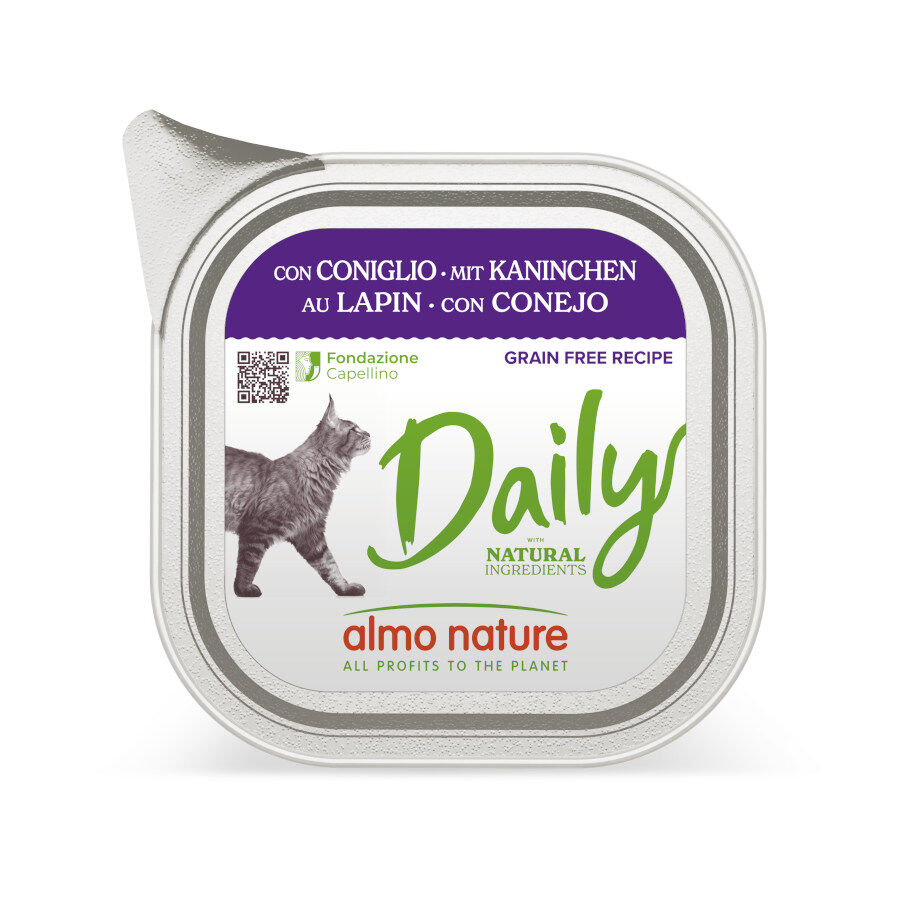 Almo Nature Daily Grain Free Conejo tarrina para gatos