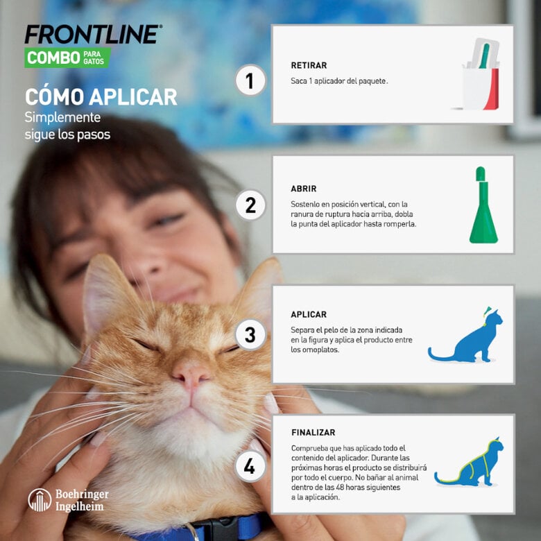 Frontline Combo Pipetas Antiparasitarias para gatos y hurones,  Imagen numero 6 Frontline Combo Pipetas Antiparasitarias para gatos y hurones, , large Imagen numero 6