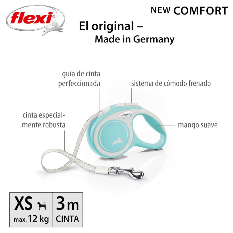 Flexi New Comfort Correa Extensible Azul para perros, , large Imagen numero 2
