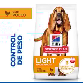 Hill's Science Plan Mature Adult Light Medium pienso pollo para perros de razas medianas