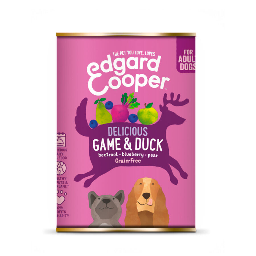 Edgard &amp; Cooper Adult Grain Free Venado y Pato lata para perros