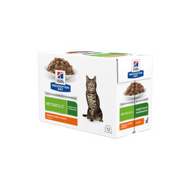 Hill's Prescription Diet Metabolic Feline Pouches Pollo para gato - Multipack
