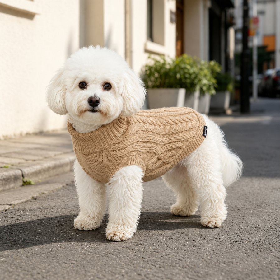 Gotoo Jersey de Punto Marr&oacute;n para perros, , large Imagen numero 1