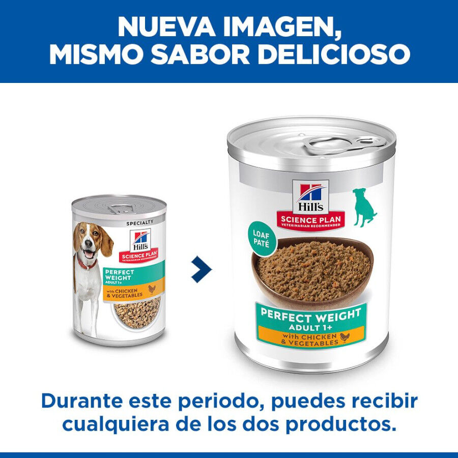 Hill&#039;s Adult Perfect Weight Pollo y Vegetales lata para perros thumbnail