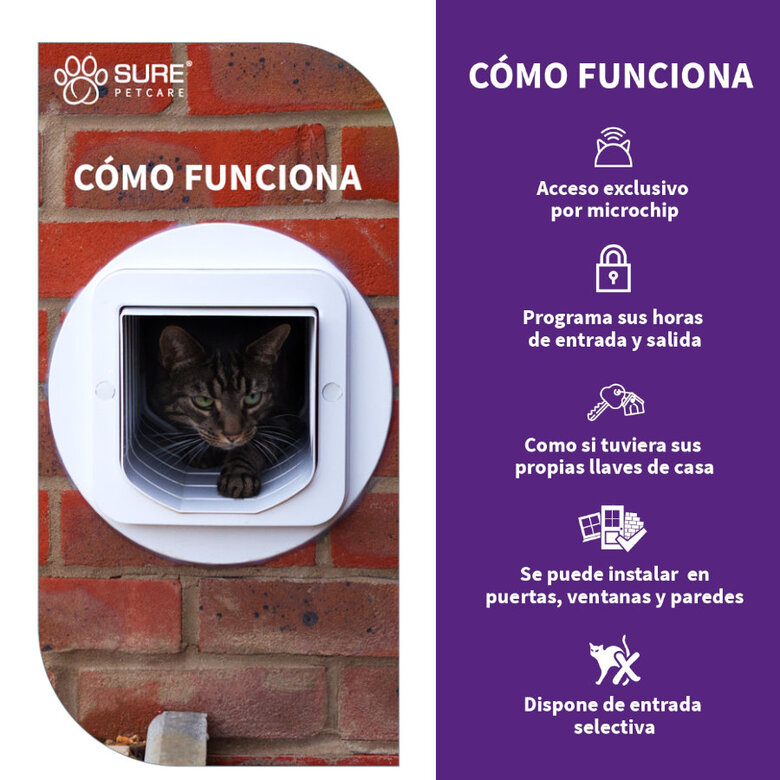 Sure Petcare SureFlap Puerta Automática Blanca con Microchip, , large image number null