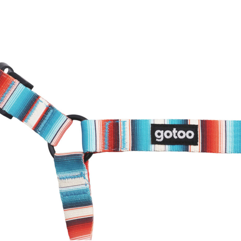 Gotoo Arnés estampado de rayas multicolor para perros thumbnail