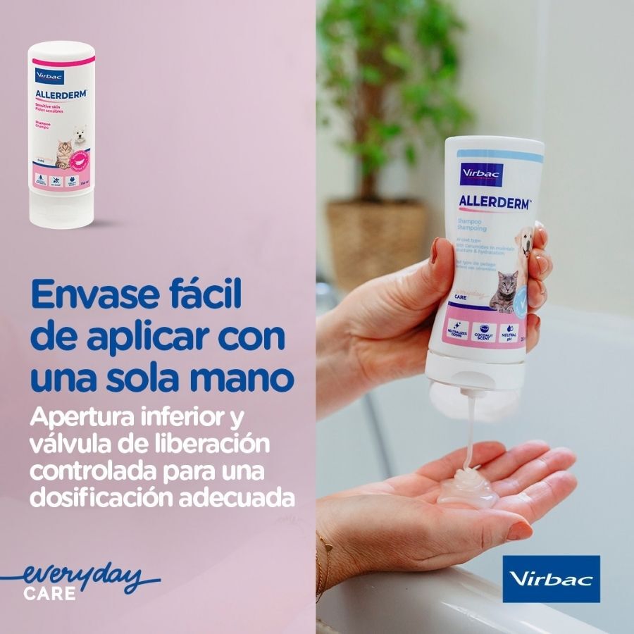 Virbac Allerderm Champ&uacute; Piel Sensible para perros y gatos, , large Imagen numero 3