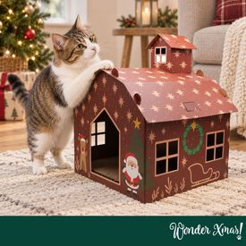 Wonder Christmas Casa Rascador Jengibre para gatos