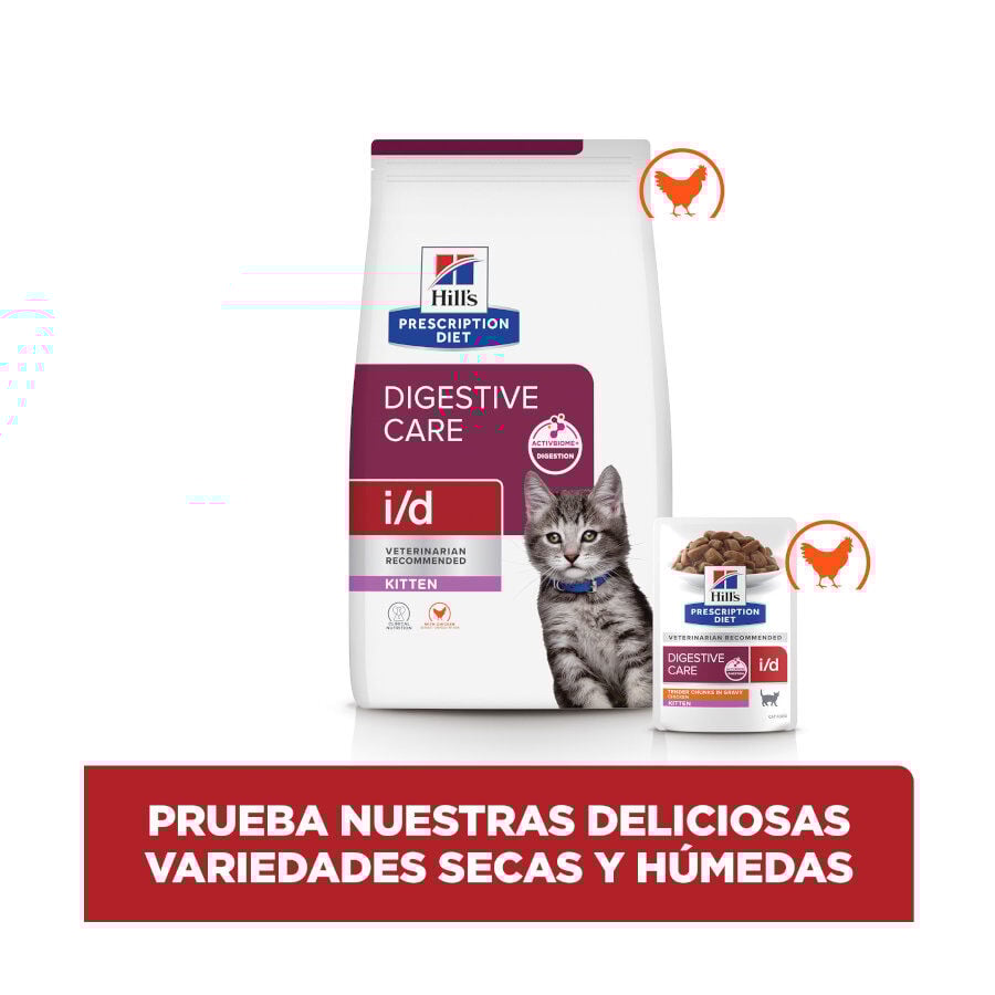Hill's Prescription Diet I/D Digestive Care Kitten Lata Pollo para gatos thumbnail