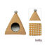 Leeby Cama Pir&aacute;mide Vichy Naranja para gatos, , large indicador imagen numero 4