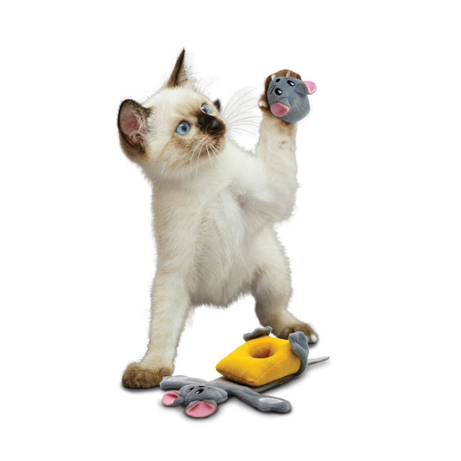 Kong Pull-A-Partz Cheezy Rat&oacute;n de Juguete para gatos, , large Imagen numero 2