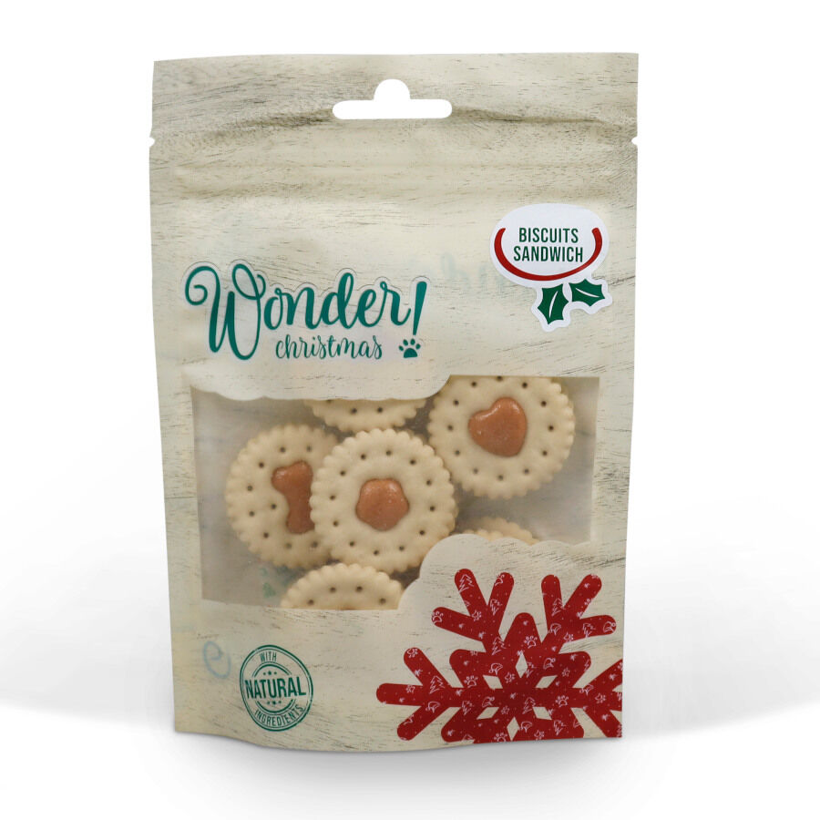 80 g Wonder Christmas Galletas Sandwich de Pollo para perros, , large Imagen numero 1