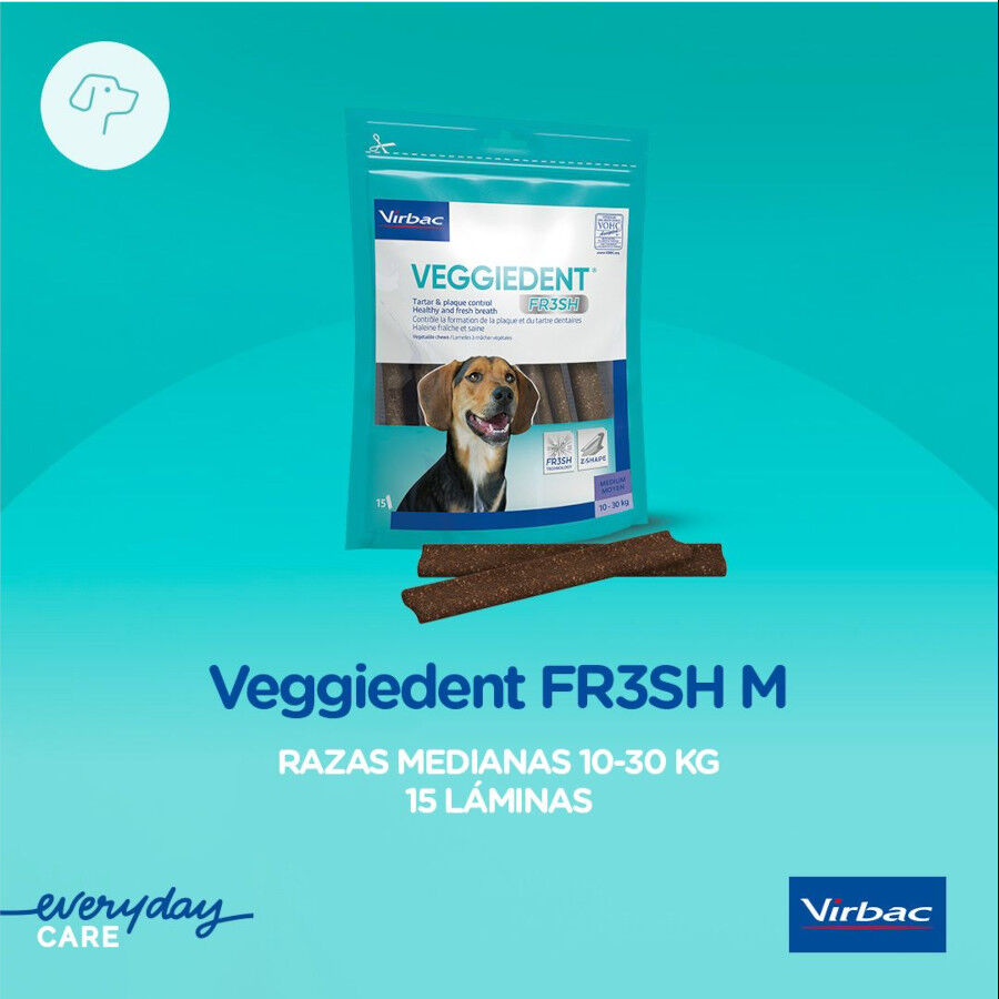 Virbac Snacks Dentales Veggiedent Fresh para perros de raza mediana thumbnail
