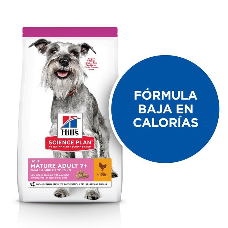 2.5 kg Hill's Science Plan Light Mature Adult small y mini pollo pienso para perros,  Imagen numero 4 2.5 kg Hill's Science Plan Light Mature Adult small y mini pollo pienso para perros, , large Imagen numero 4