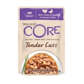 Wellness Core Tender Cuts Pollo y Pato sobre en salsa para gatos