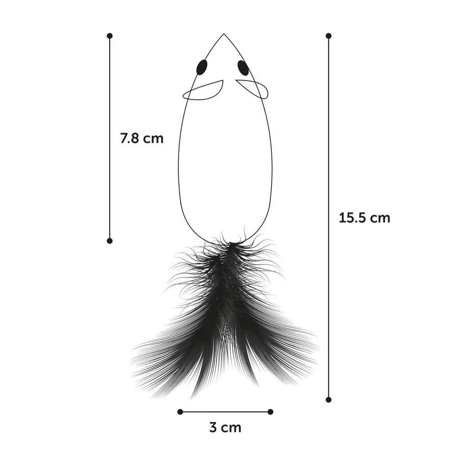 Flamingo Shuka Ratón con Plumas para gatos thumbnail